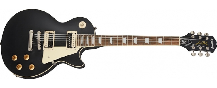 epiphone les paul classic worn ebony