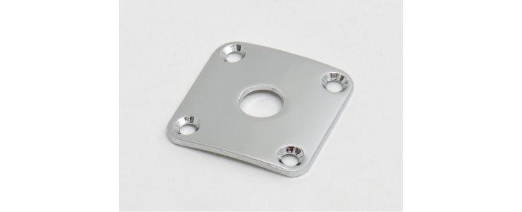 JLP0C 4-hole jack plate for Les Paul, radiussed